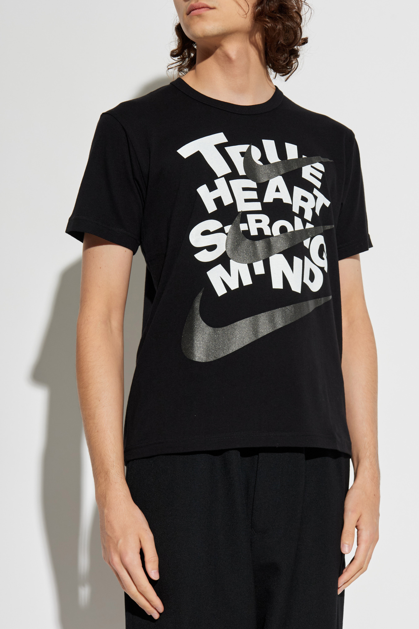 トップス BLACK COMME des GARCONS / NIKE Tshirt Comme des Garçons Black Oversized T-Shirt x Nike in Black | SVD
